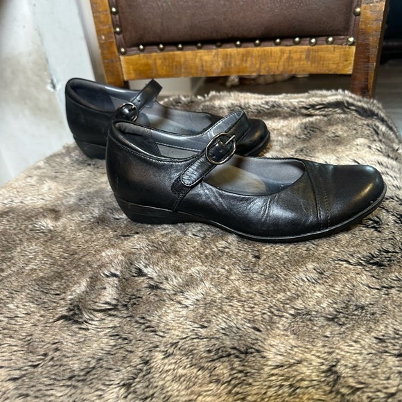 Dansko Fawna Mary Jane Black Leather Milled Nappa Comfort Shoes, Size 38/8 - Picture 4 of 9